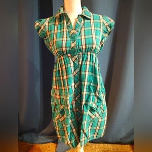 L.e.i by Taylor Swift sundress blue plaid size L dress Tunic